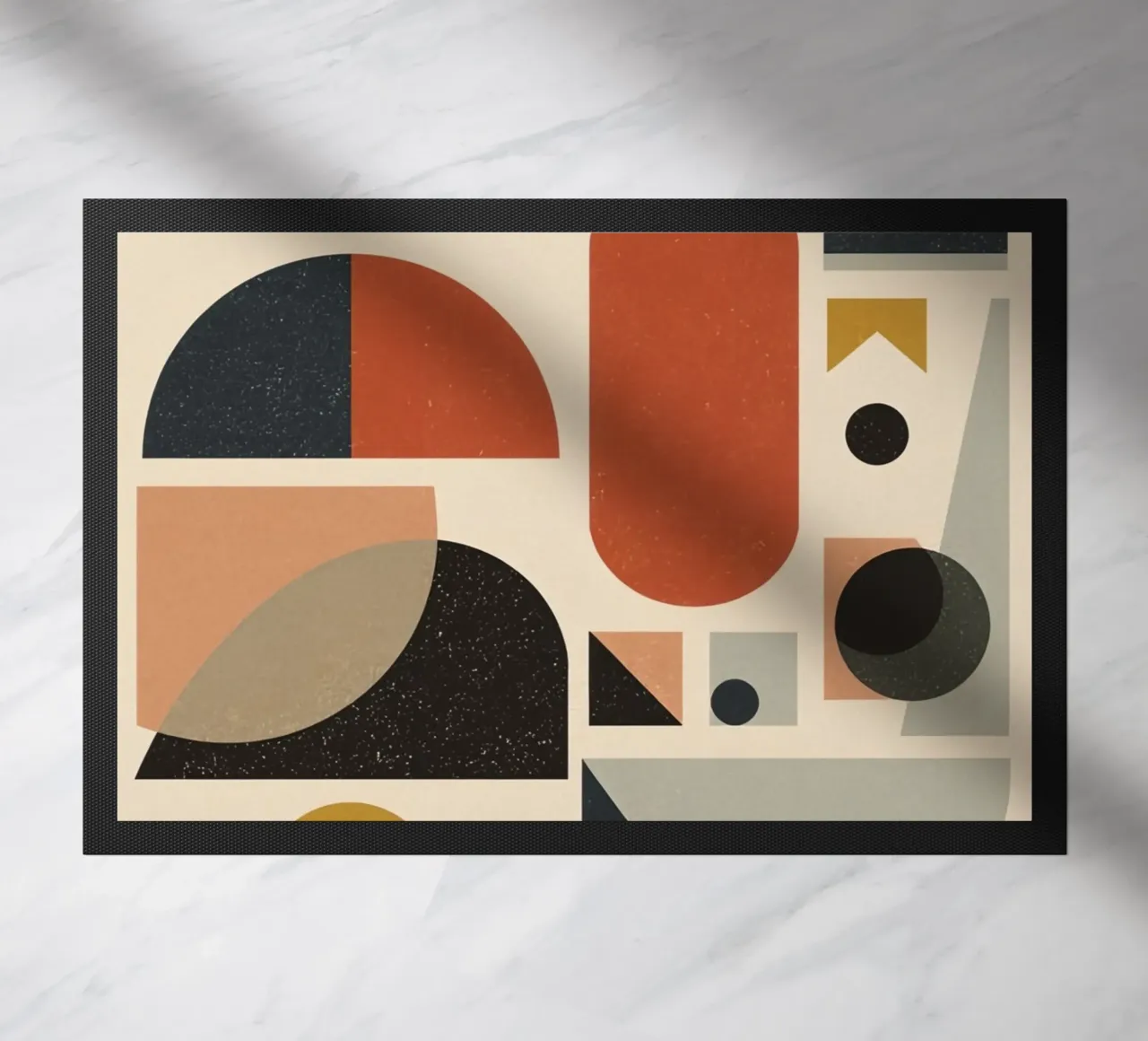 Composizione geometrica astratta di forme e colori zerbino da DesignDoodle