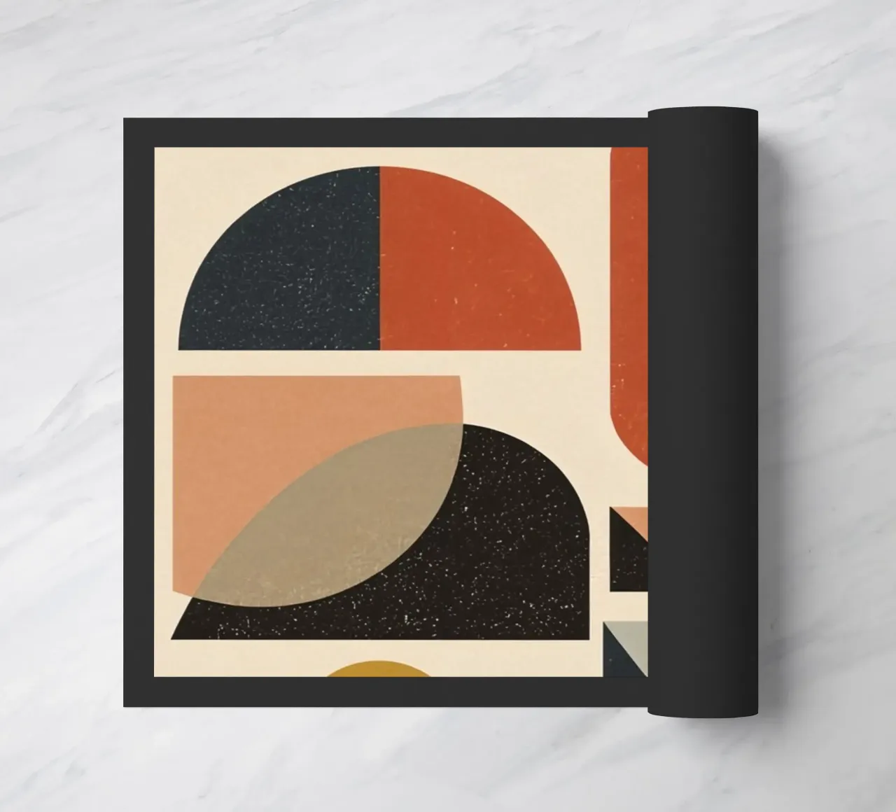 Composizione geometrica astratta di forme e colori zerbino da DesignDoodle