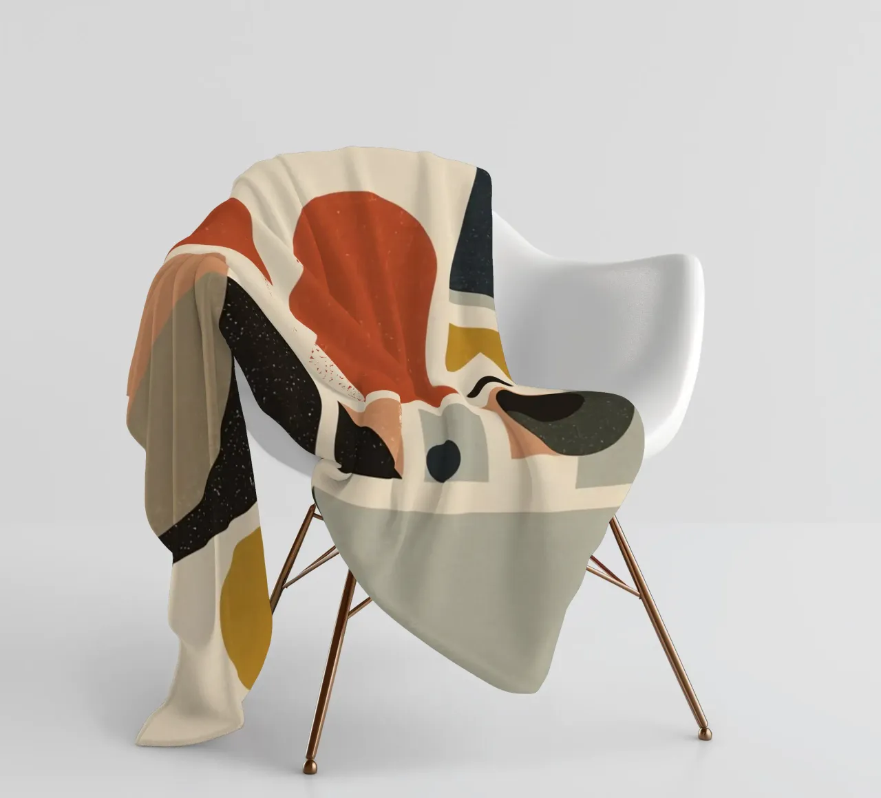 Composizione geometrica astratta di forme e colori coperta in pile da DesignDoodle