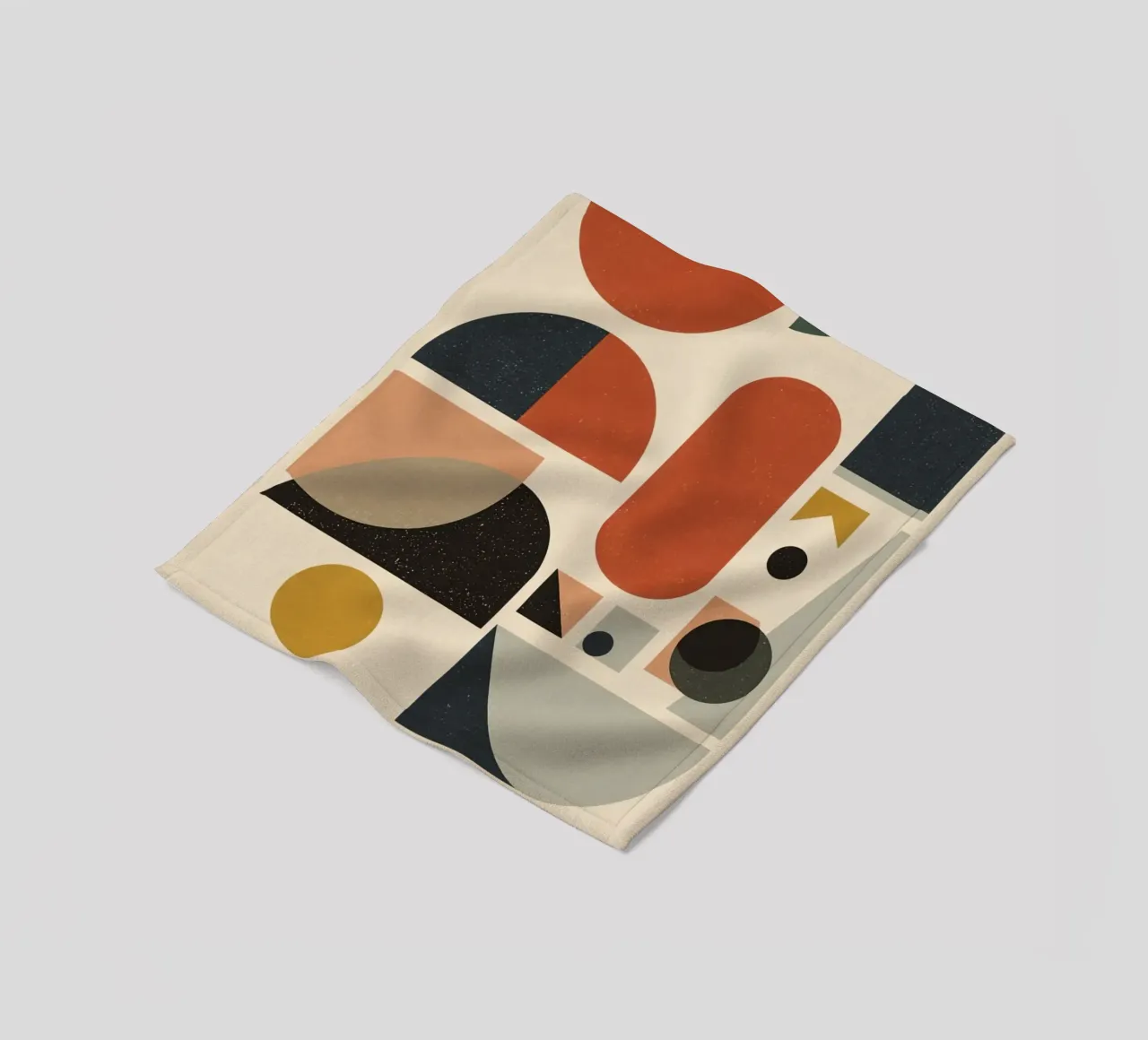 Composizione geometrica astratta di forme e colori coperta in pile da DesignDoodle