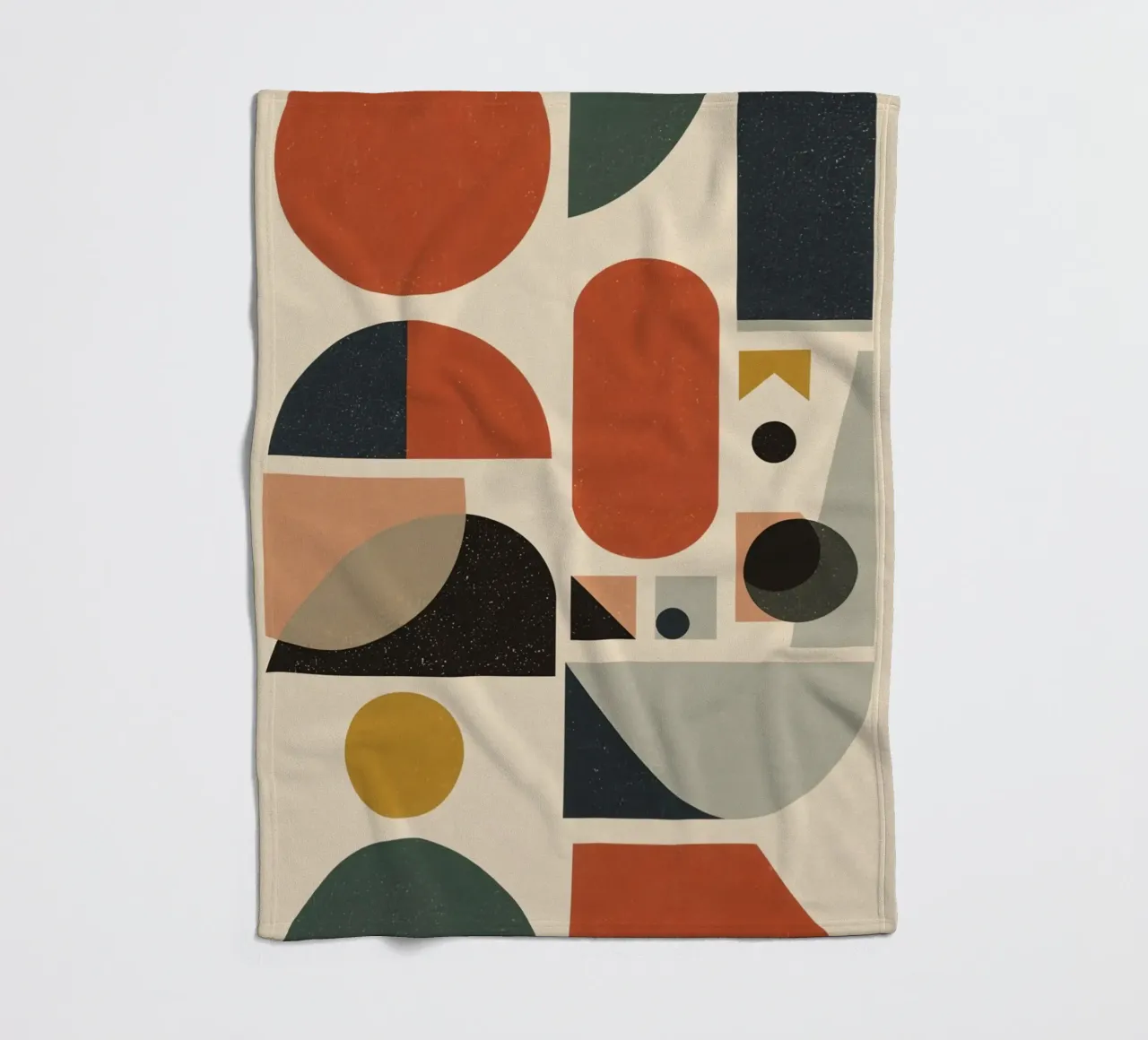 Composizione geometrica astratta di forme e colori coperta in pile da DesignDoodle