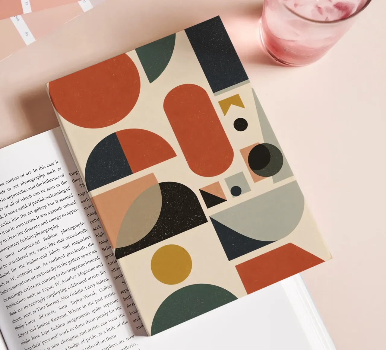Abstract Geometric Composition of Shapes and Colors notebook by DesignDoodle