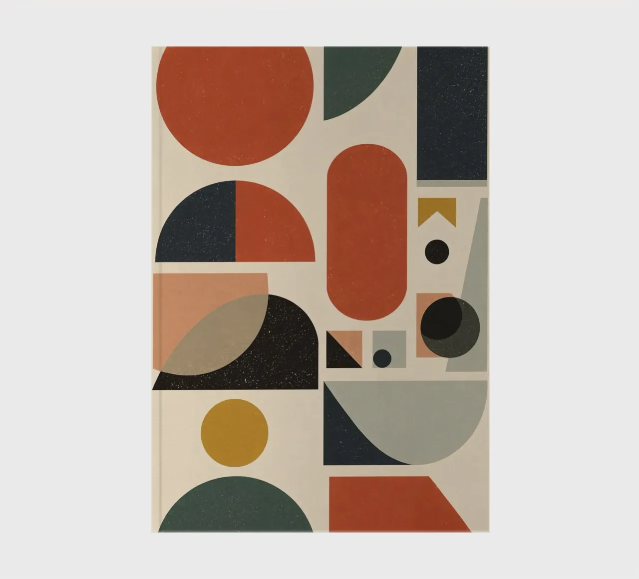 Abstract Geometric Composition of Shapes and Colors notebook by DesignDoodle