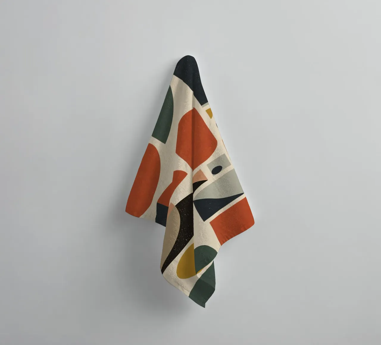 Abstract Geometric Composition of Shapes and Colors towel by DesignDoodle