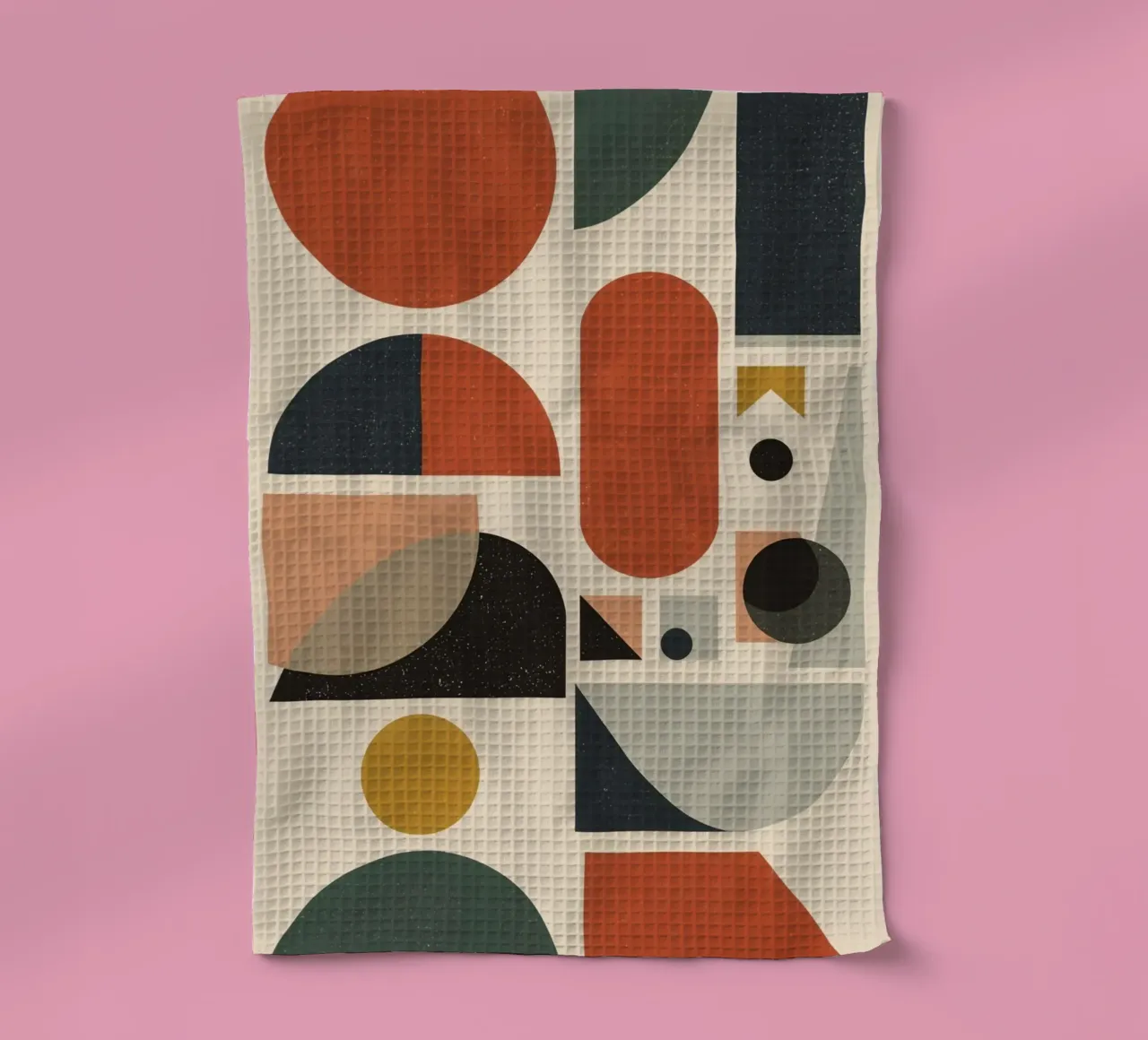 Composizione geometrica astratta di forme e colori canovaccio da cucina da DesignDoodle
