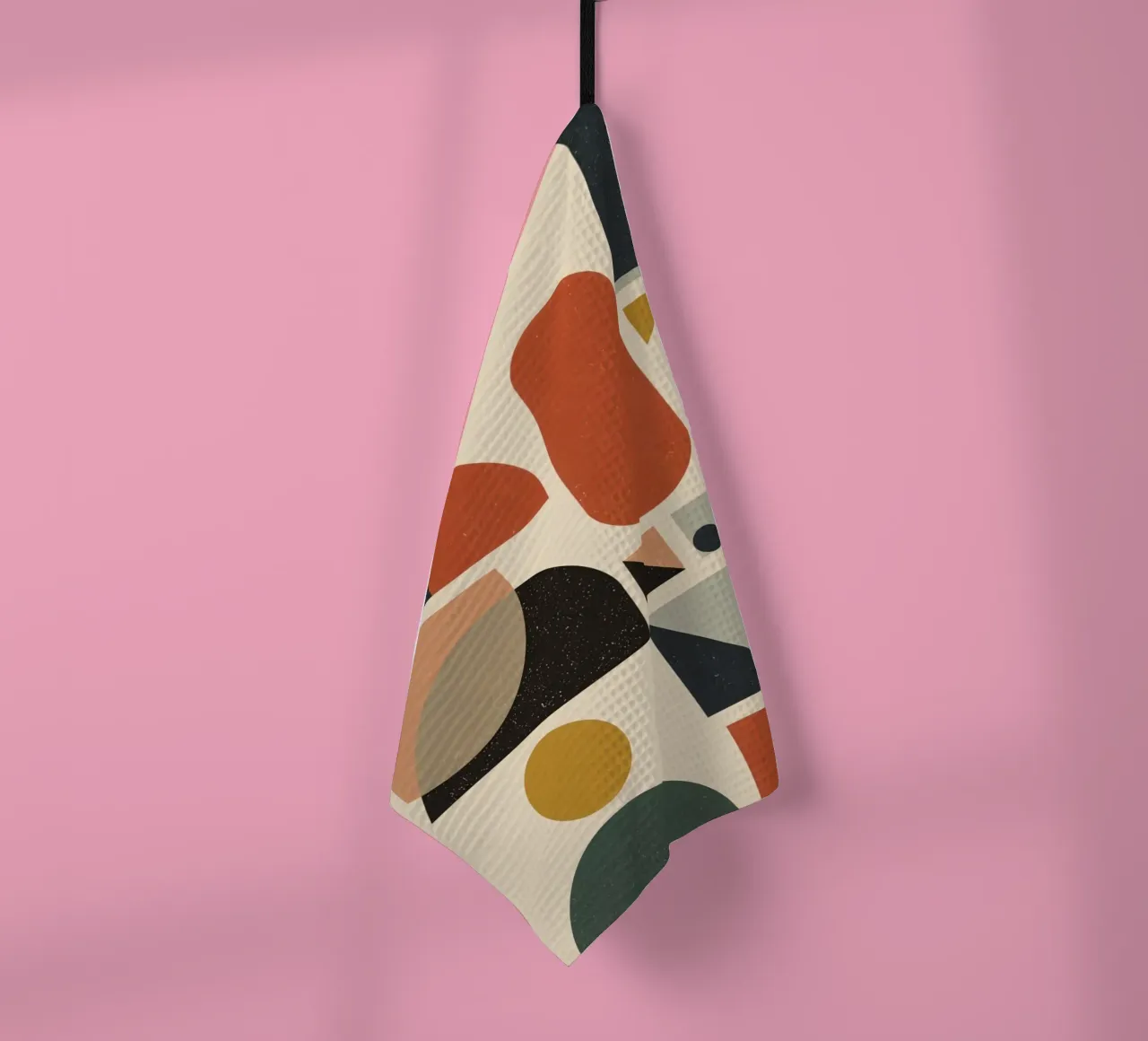 Composizione geometrica astratta di forme e colori canovaccio da cucina da DesignDoodle