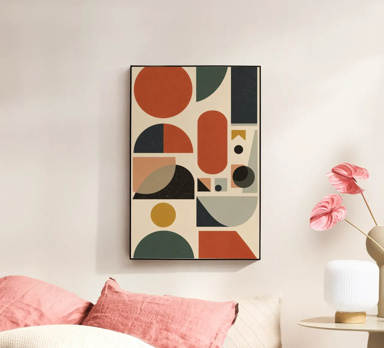 Composizione geometrica astratta di forme e colori plexiglass da DesignDoodle