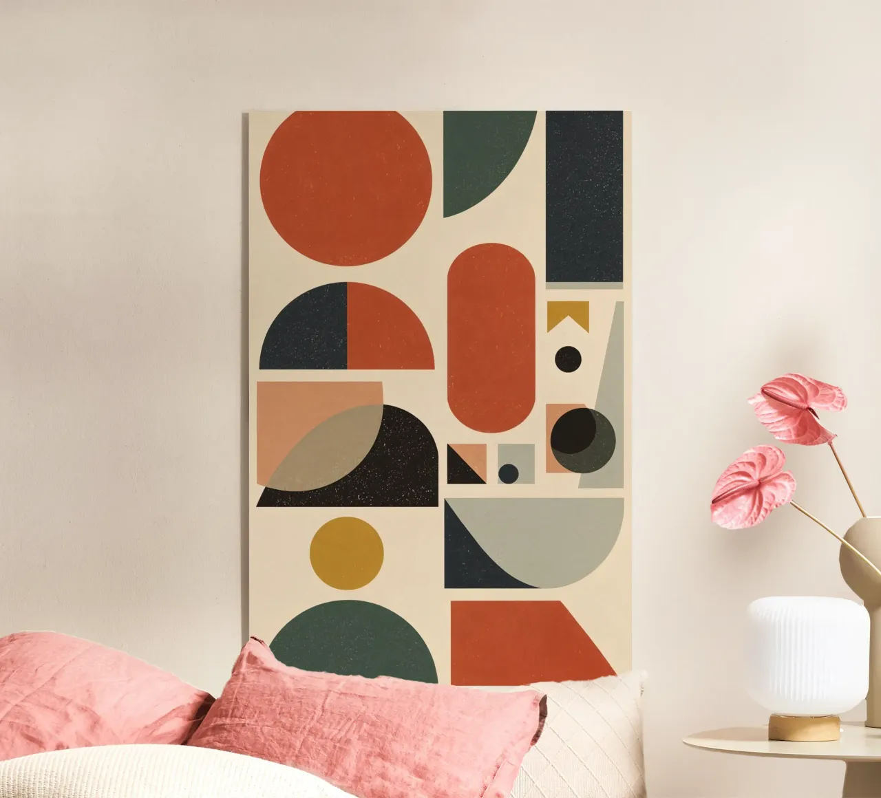 Composizione geometrica astratta di forme e colori plexiglass da DesignDoodle