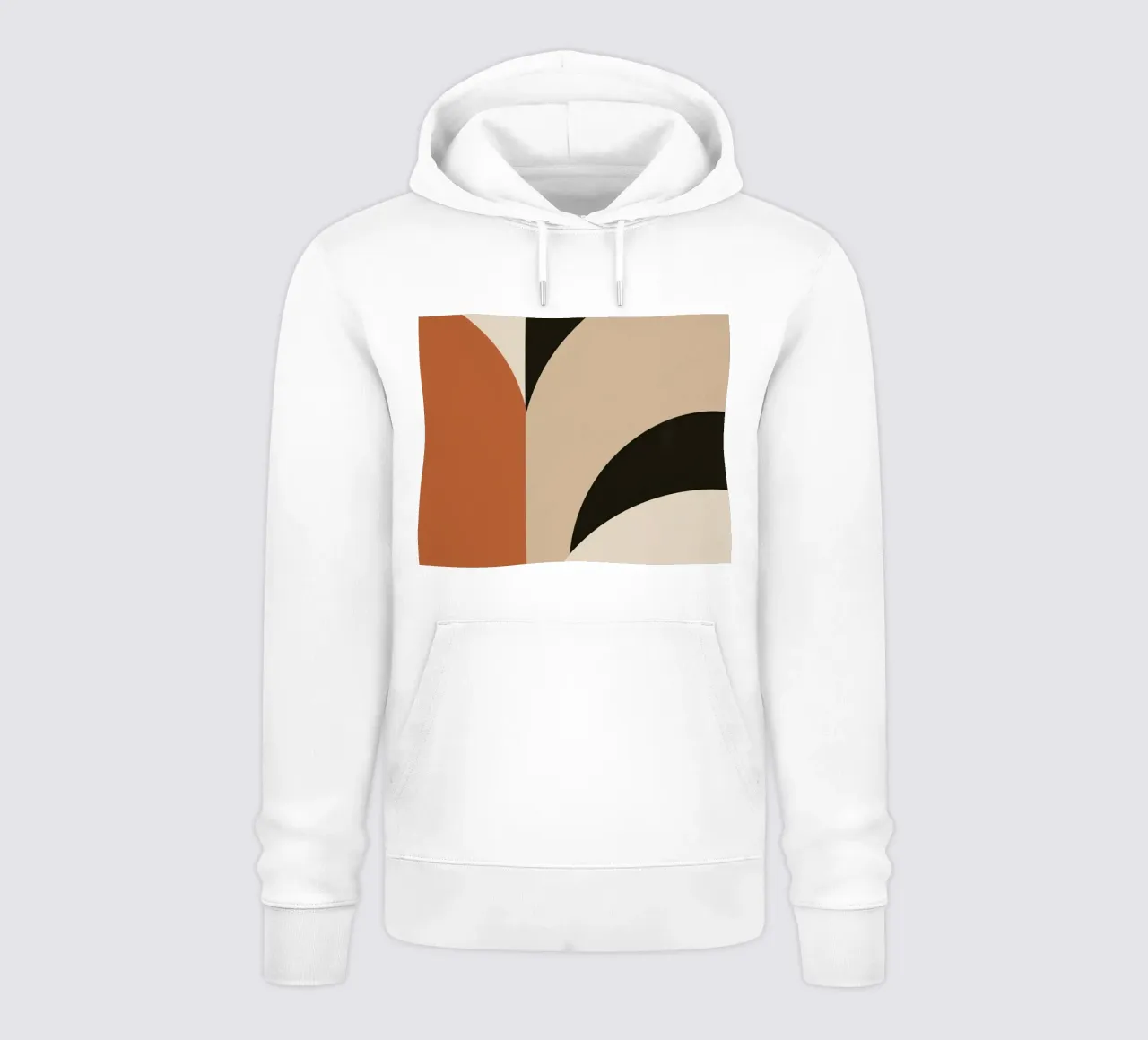 Composición geométrica abstracta con círculos y rectángulos sudadera con capucha de DesignDoodle