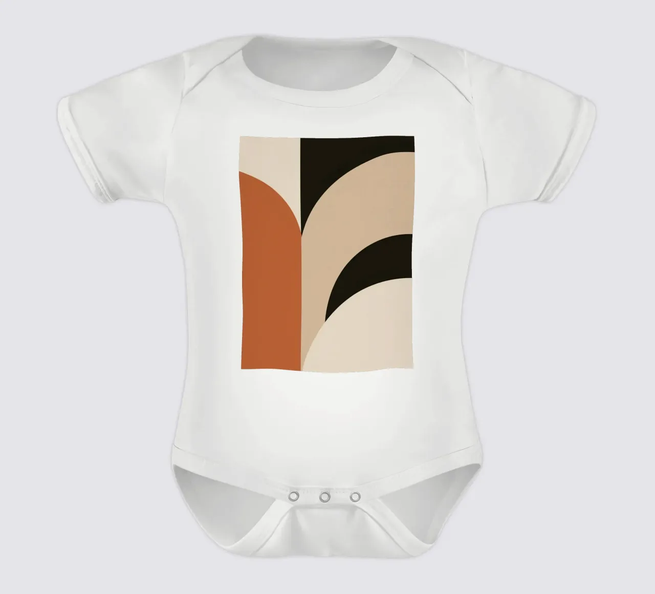Abstract Geometric Composition with Circles and Rectangles short-sleeve baby romper by DesignDoodle