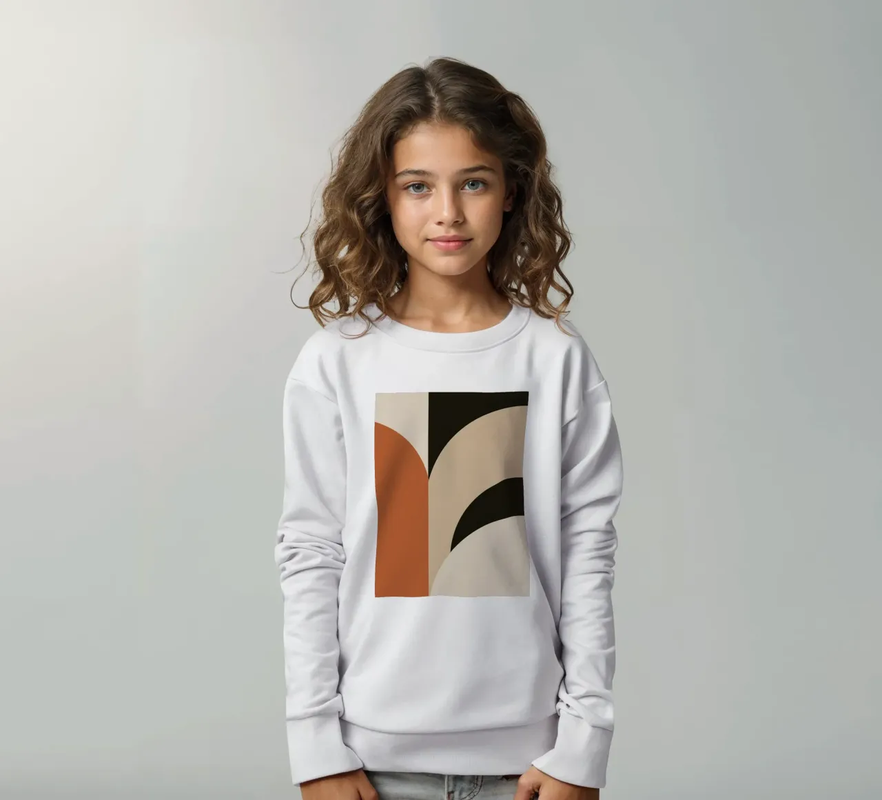 Composición geométrica abstracta con círculos y rectángulos sudadera para niño de DesignDoodle