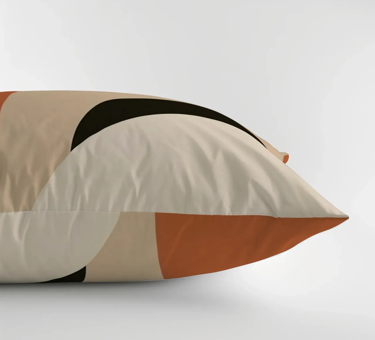 Abstract Geometric Composition with Circles and Rectangles decorative cushion by DesignDoodle
