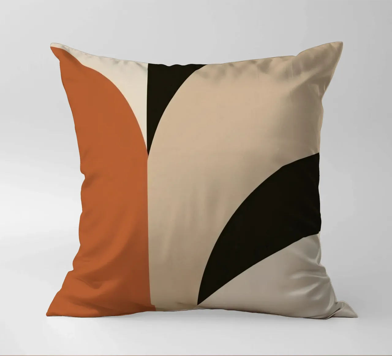 Abstract Geometric Composition with Circles and Rectangles decorative cushion by DesignDoodle