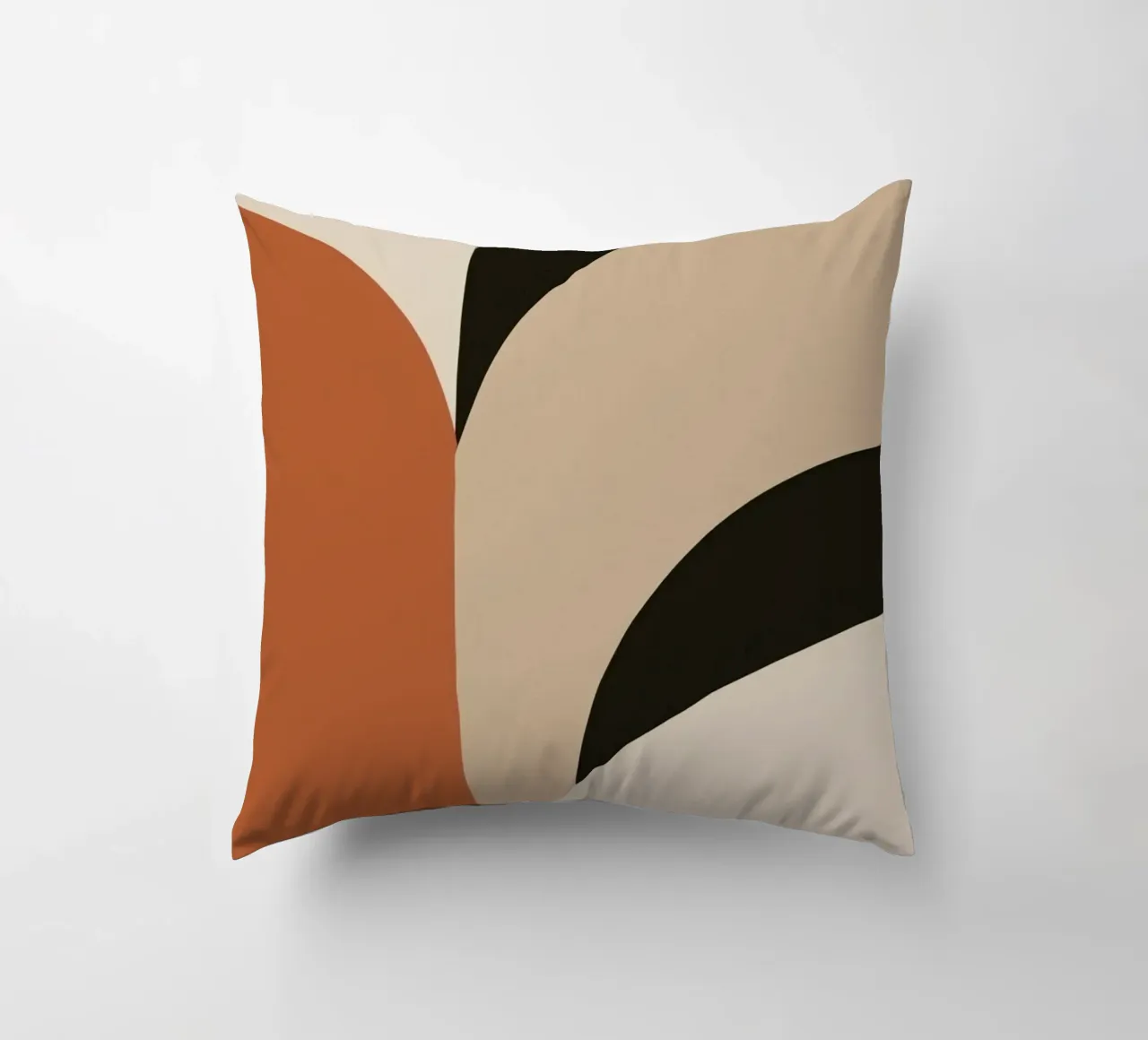 Abstract Geometric Composition with Circles and Rectangles decorative cushion by DesignDoodle