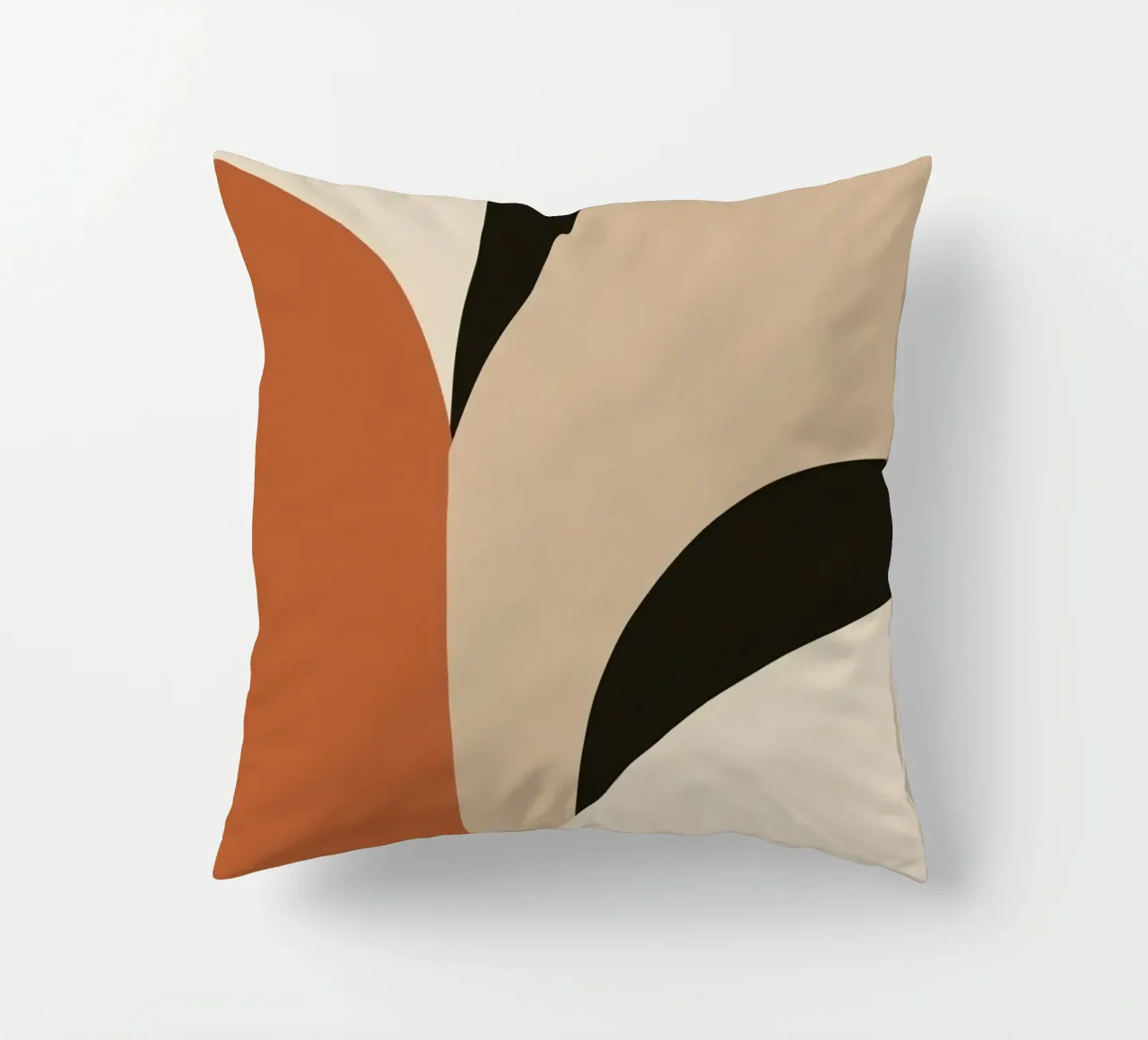 Abstract Geometric Composition with Circles and Rectangles decorative cushion by DesignDoodle