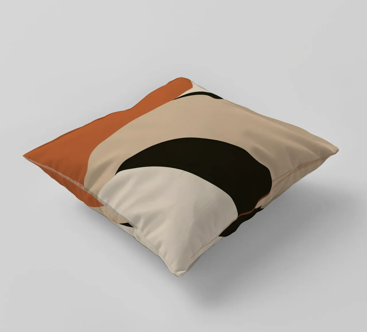 Abstract Geometric Composition with Circles and Rectangles decorative cushion by DesignDoodle