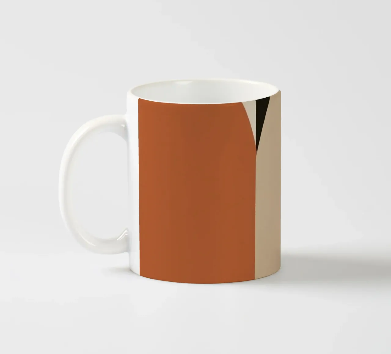 Abstract Geometric Composition with Circles and Rectangles ceramic mug by DesignDoodle