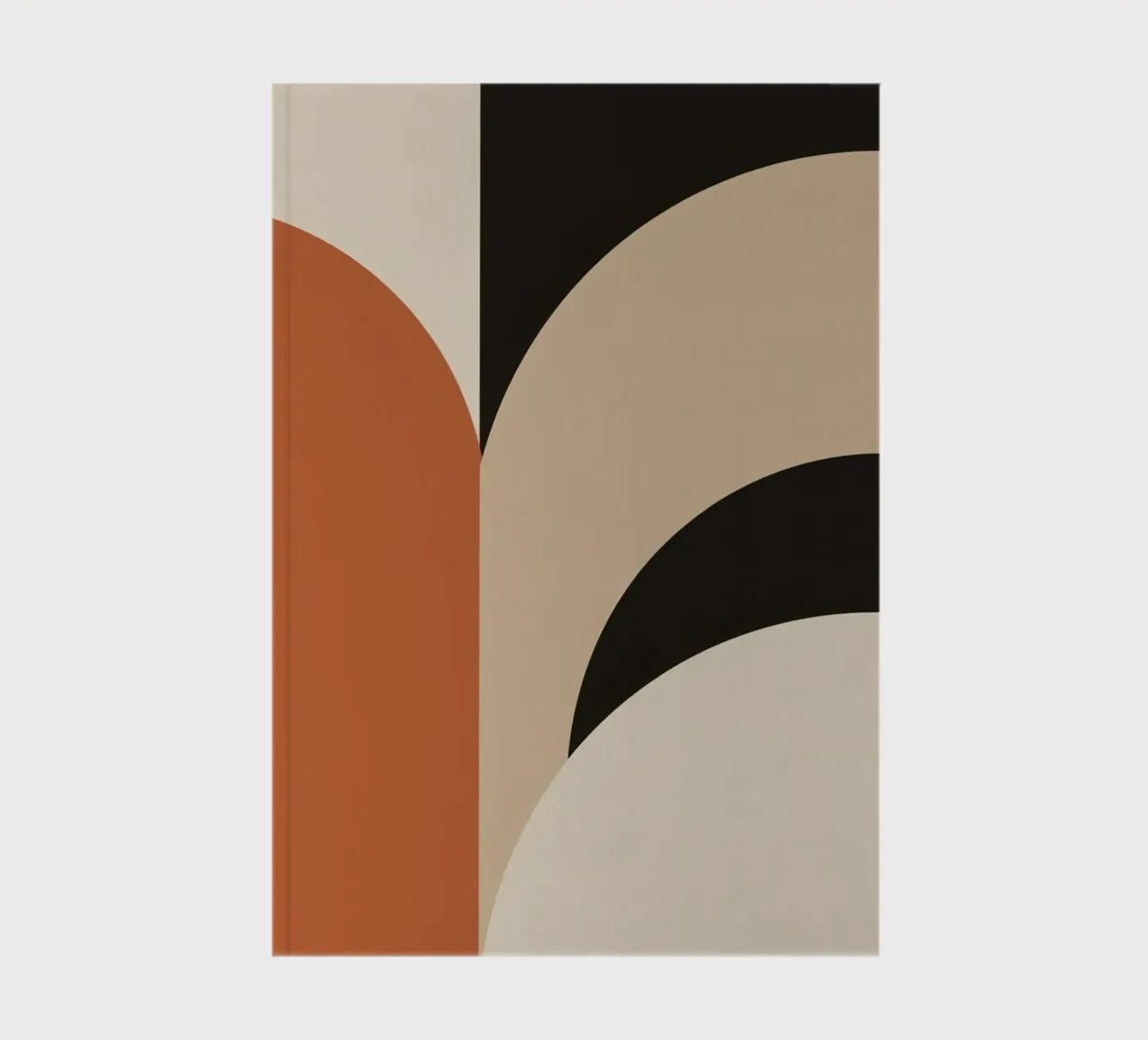 Abstract Geometric Composition with Circles and Rectangles notebook by DesignDoodle