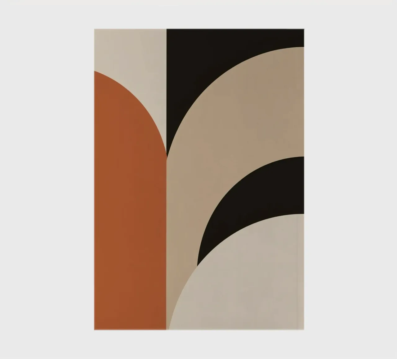 Abstract Geometric Composition with Circles and Rectangles notebook by DesignDoodle