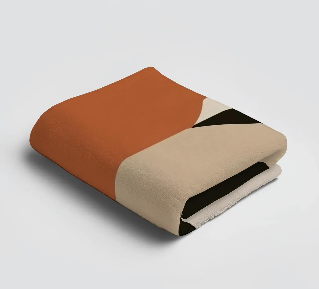 Abstract Geometric Composition with Circles and Rectangles towel by DesignDoodle