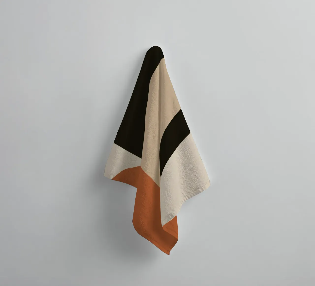 Abstract Geometric Composition with Circles and Rectangles towel by DesignDoodle