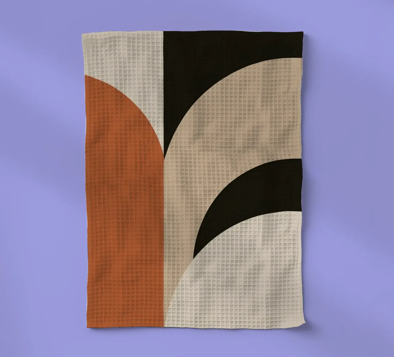 Abstract Geometric Composition with Circles and Rectangles tea towel by DesignDoodle