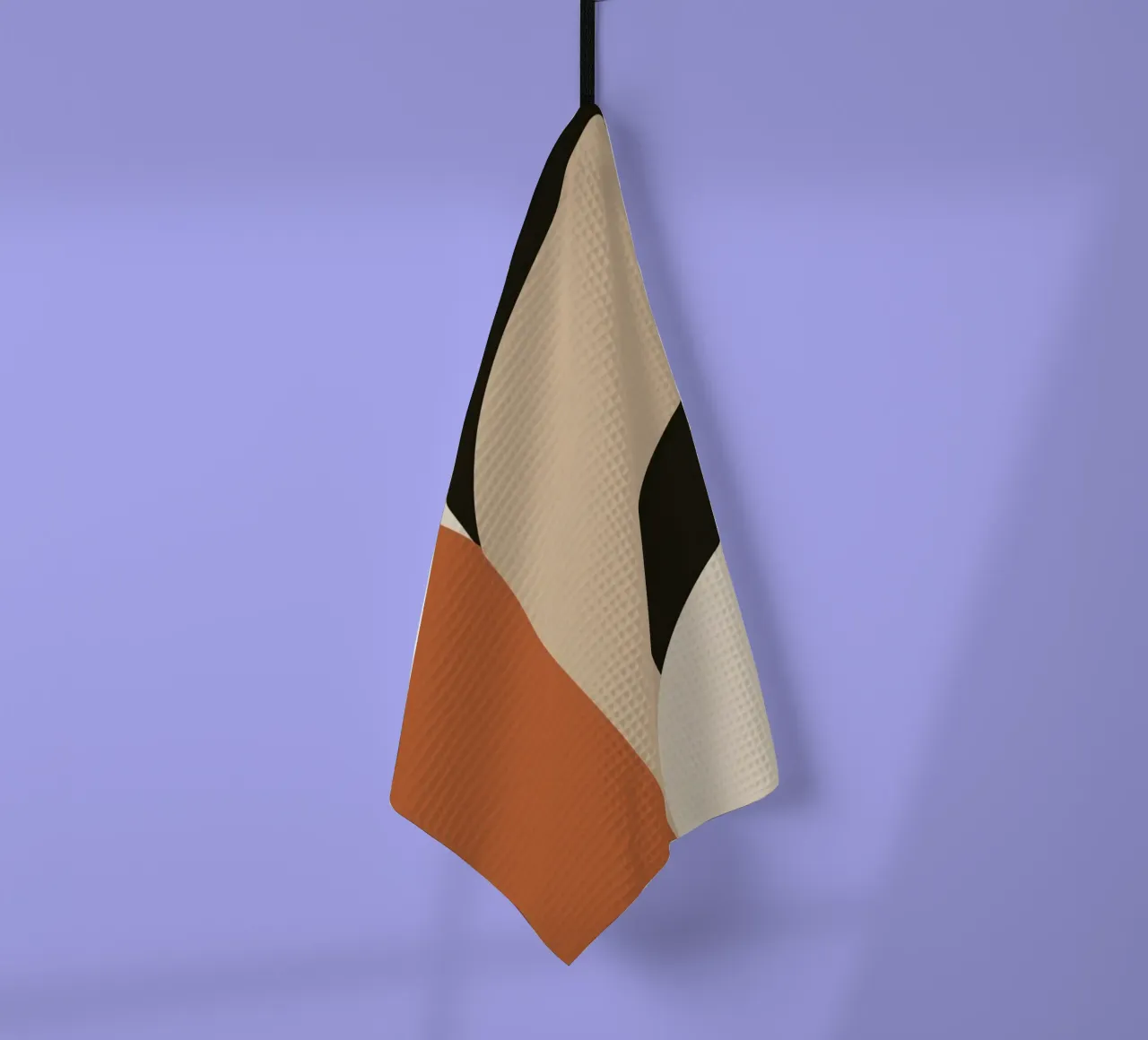 Abstract Geometric Composition with Circles and Rectangles tea towel by DesignDoodle