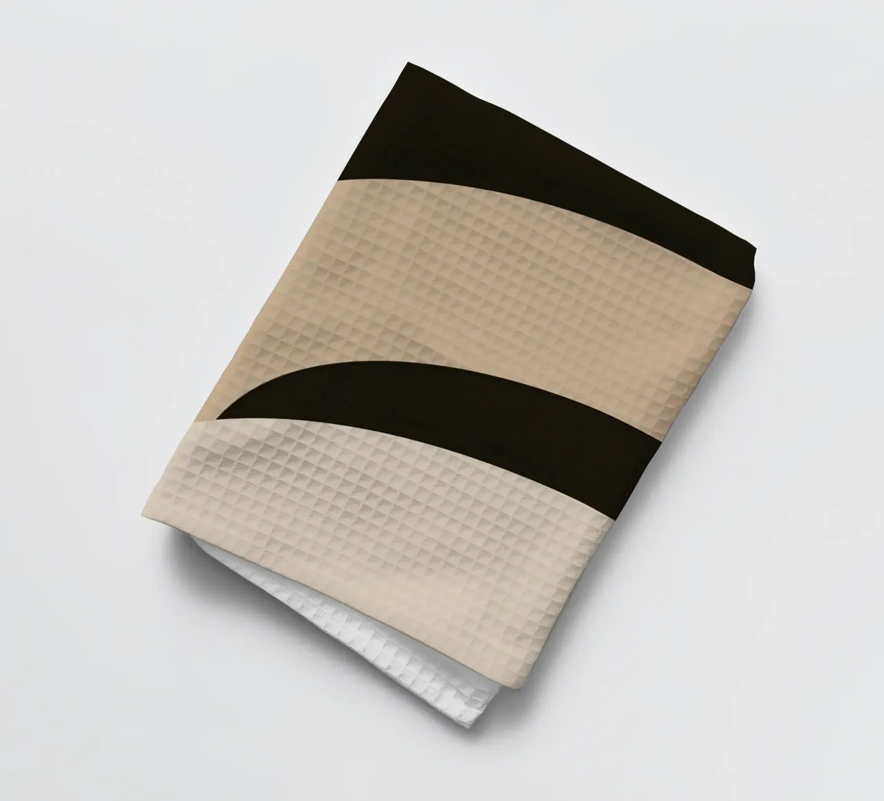 Abstract Geometric Composition with Circles and Rectangles tea towel by DesignDoodle