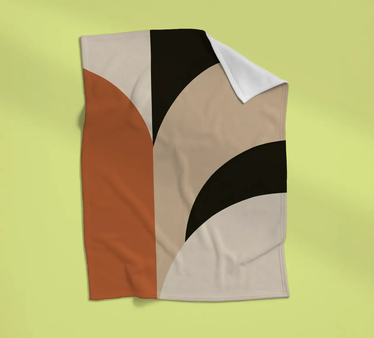 Abstract Geometric Composition with Circles and Rectangles fleece blanket by DesignDoodle