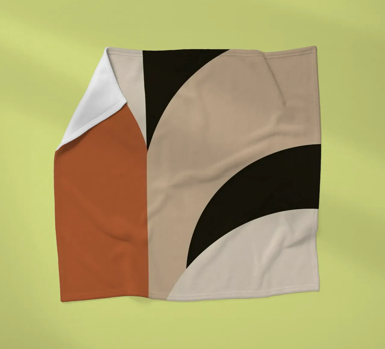 Abstract Geometric Composition with Circles and Rectangles fleece blanket by DesignDoodle