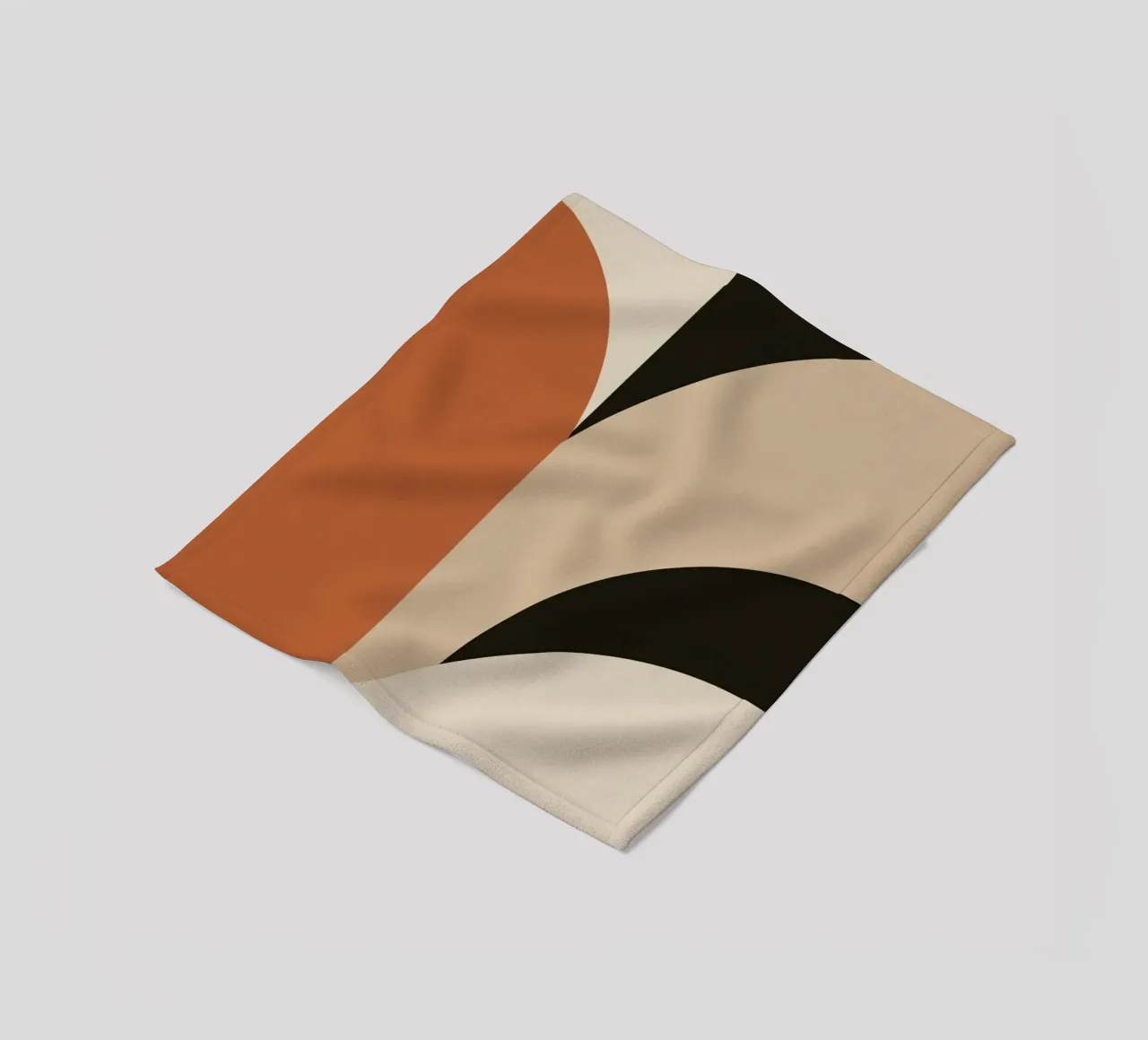 Abstract Geometric Composition with Circles and Rectangles fleece blanket by DesignDoodle