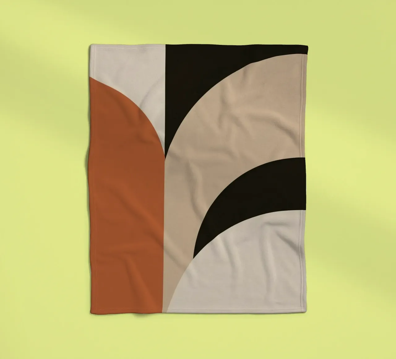 Abstract Geometric Composition with Circles and Rectangles fleece blanket by DesignDoodle