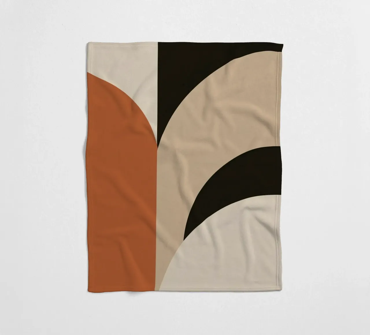 Abstract Geometric Composition with Circles and Rectangles fleece blanket by DesignDoodle