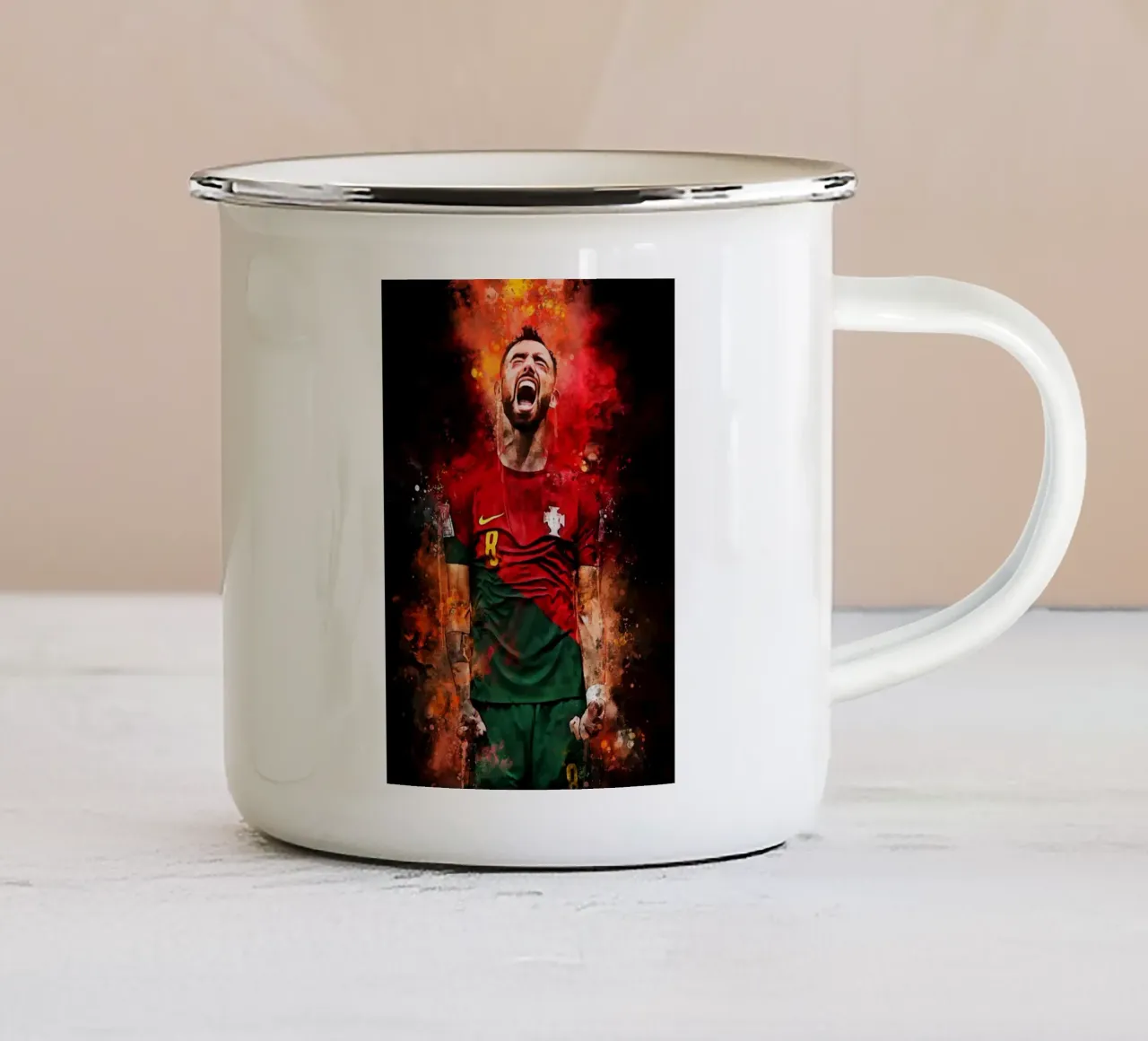Bruno Fernandes tazza in smalto da MasterInkArt