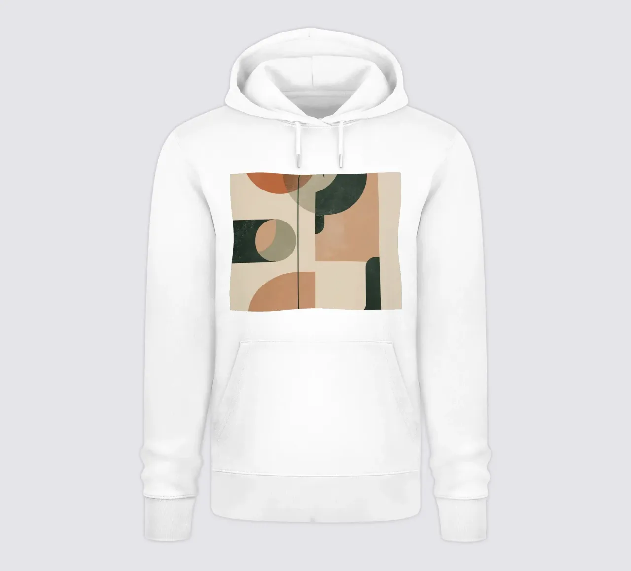 Composición geométrica abstracta con círculos rectángulos sudadera con capucha de DesignDoodle