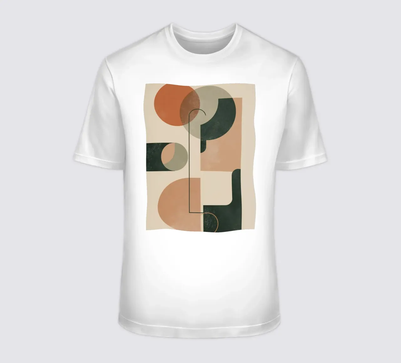 Composición geométrica abstracta con círculos rectángulos camiseta de DesignDoodle