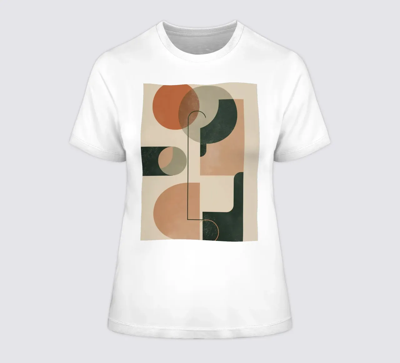 Composición geométrica abstracta con círculos rectángulos camiseta de mujer de DesignDoodle