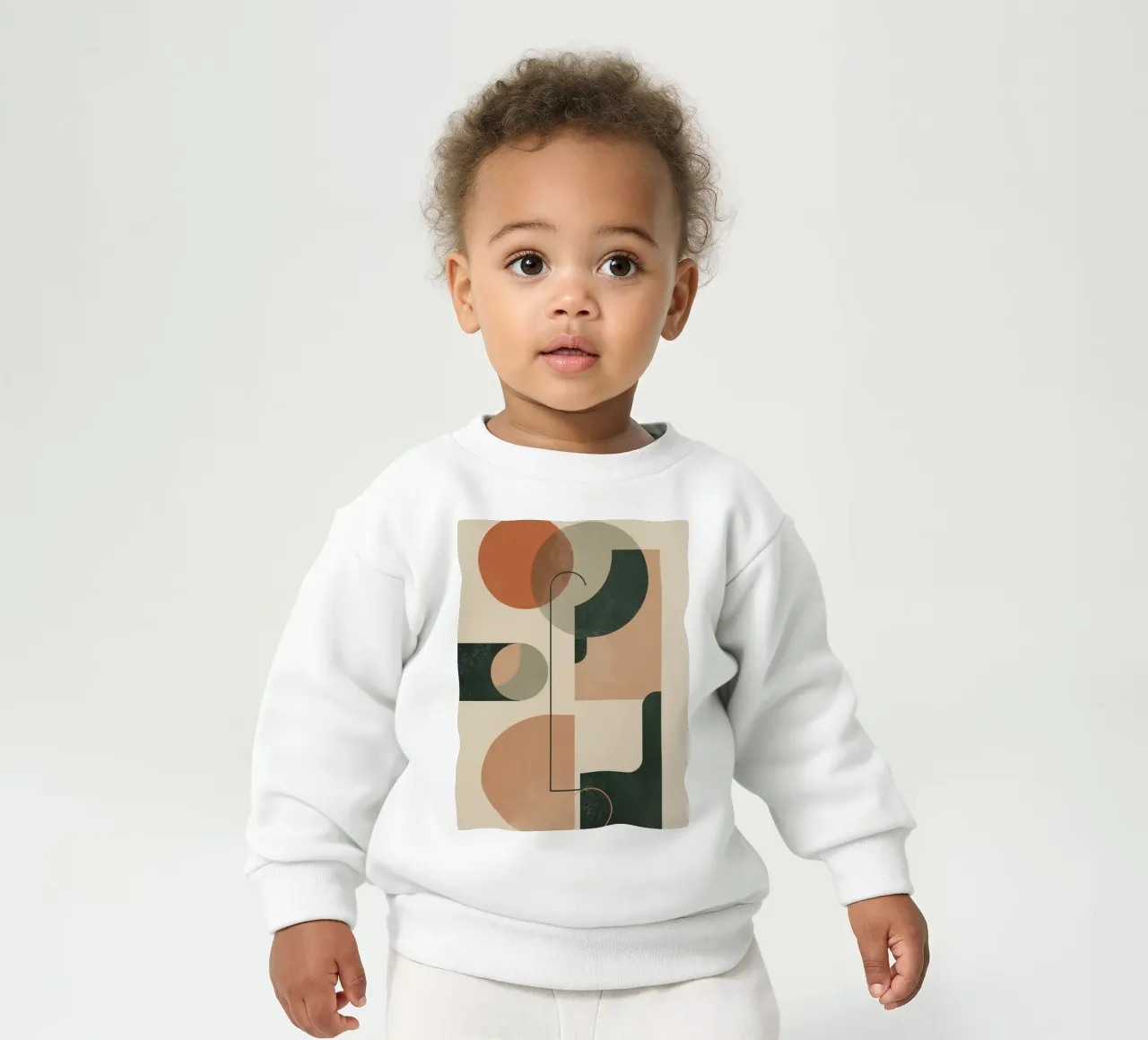 Composición geométrica abstracta con círculos rectángulos sudadera de bebé de DesignDoodle
