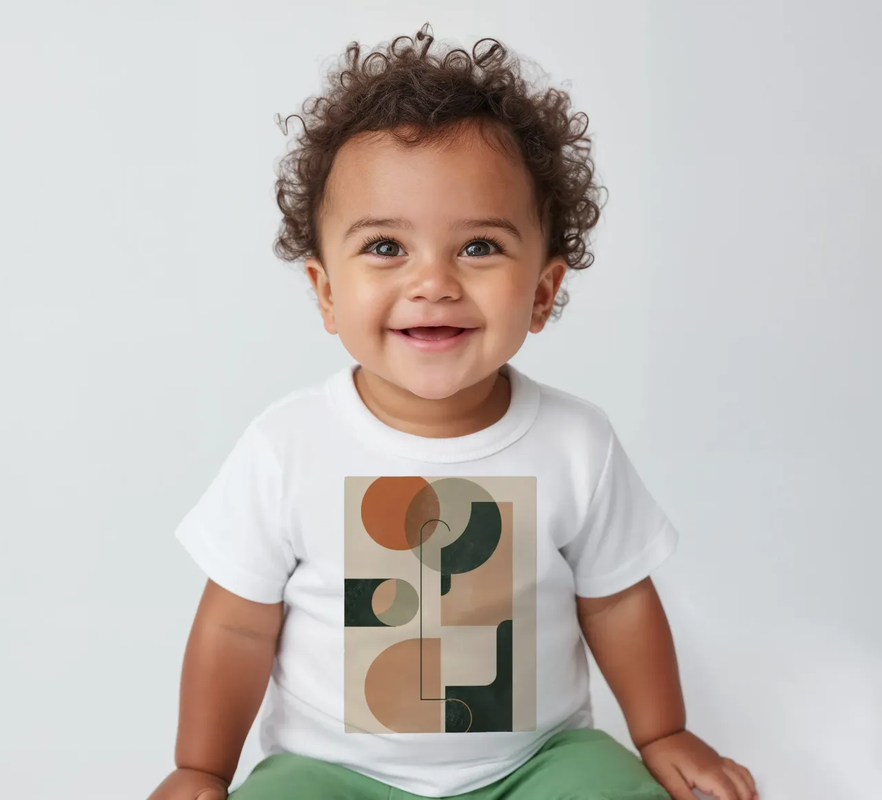 Composición geométrica abstracta con círculos rectángulos camiseta de bebé de DesignDoodle