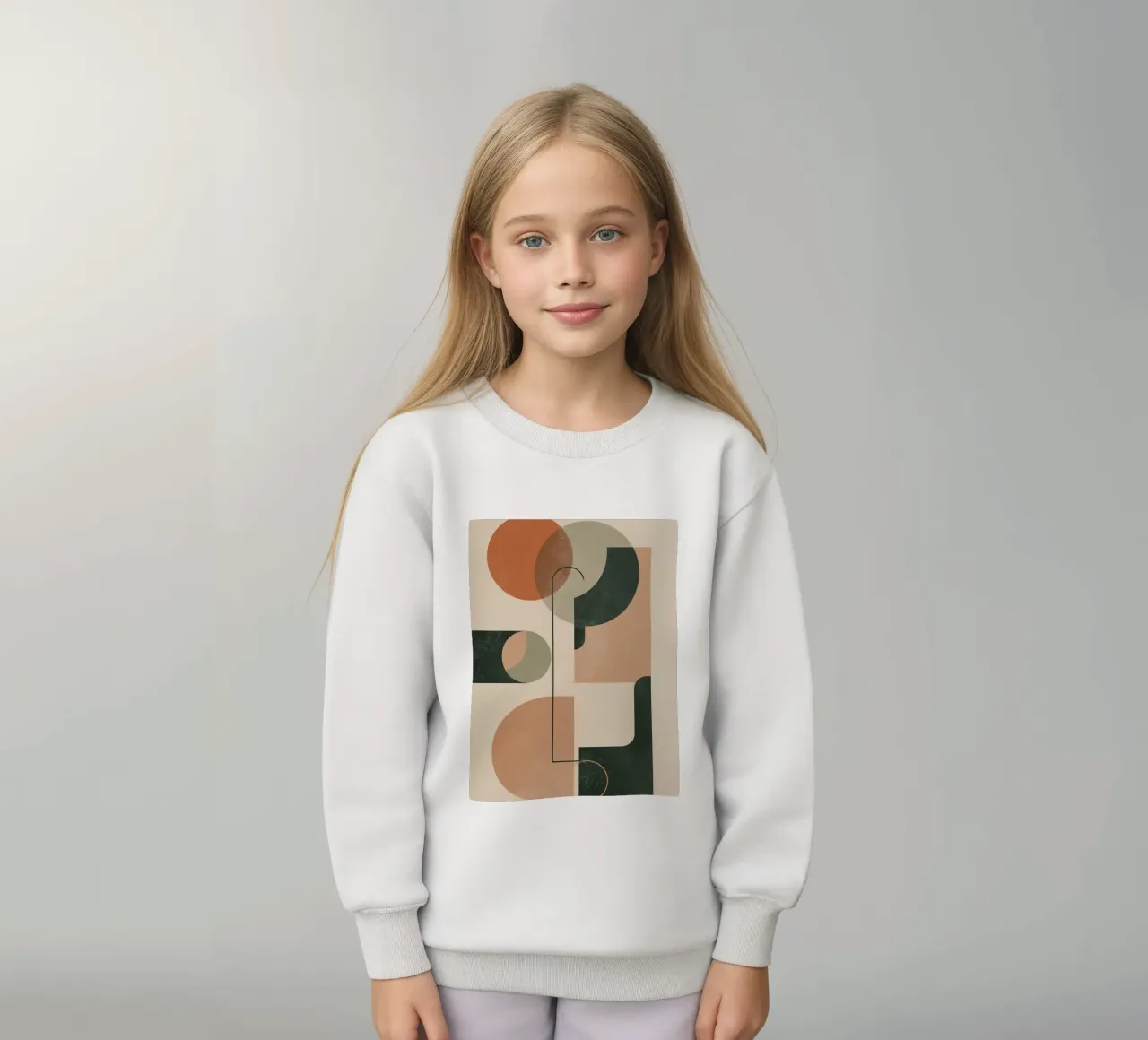 Composición geométrica abstracta con círculos rectángulos sudadera para niño de DesignDoodle