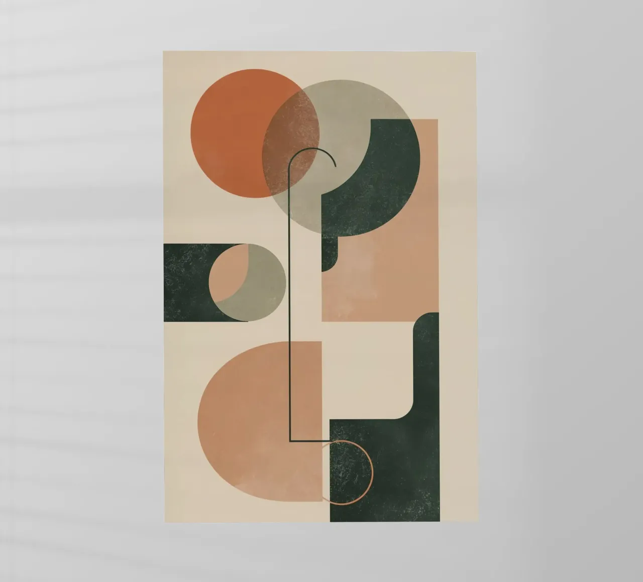 Composición geométrica abstracta con círculos rectángulos lámina retroiluminada de DesignDoodle