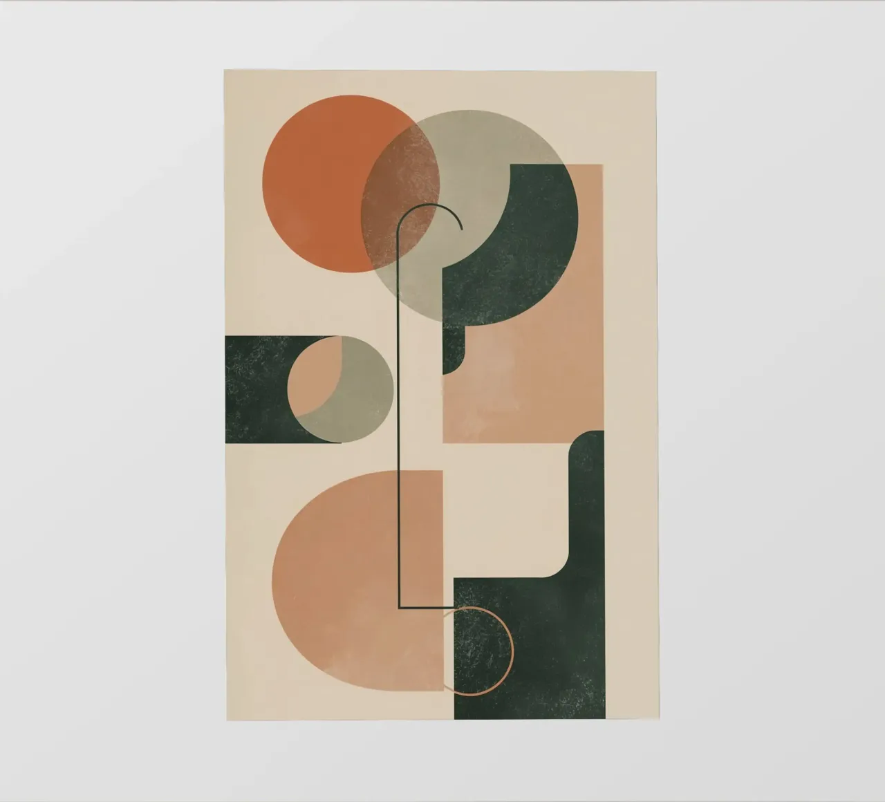Composición geométrica abstracta con círculos rectángulos lámina retroiluminada de DesignDoodle