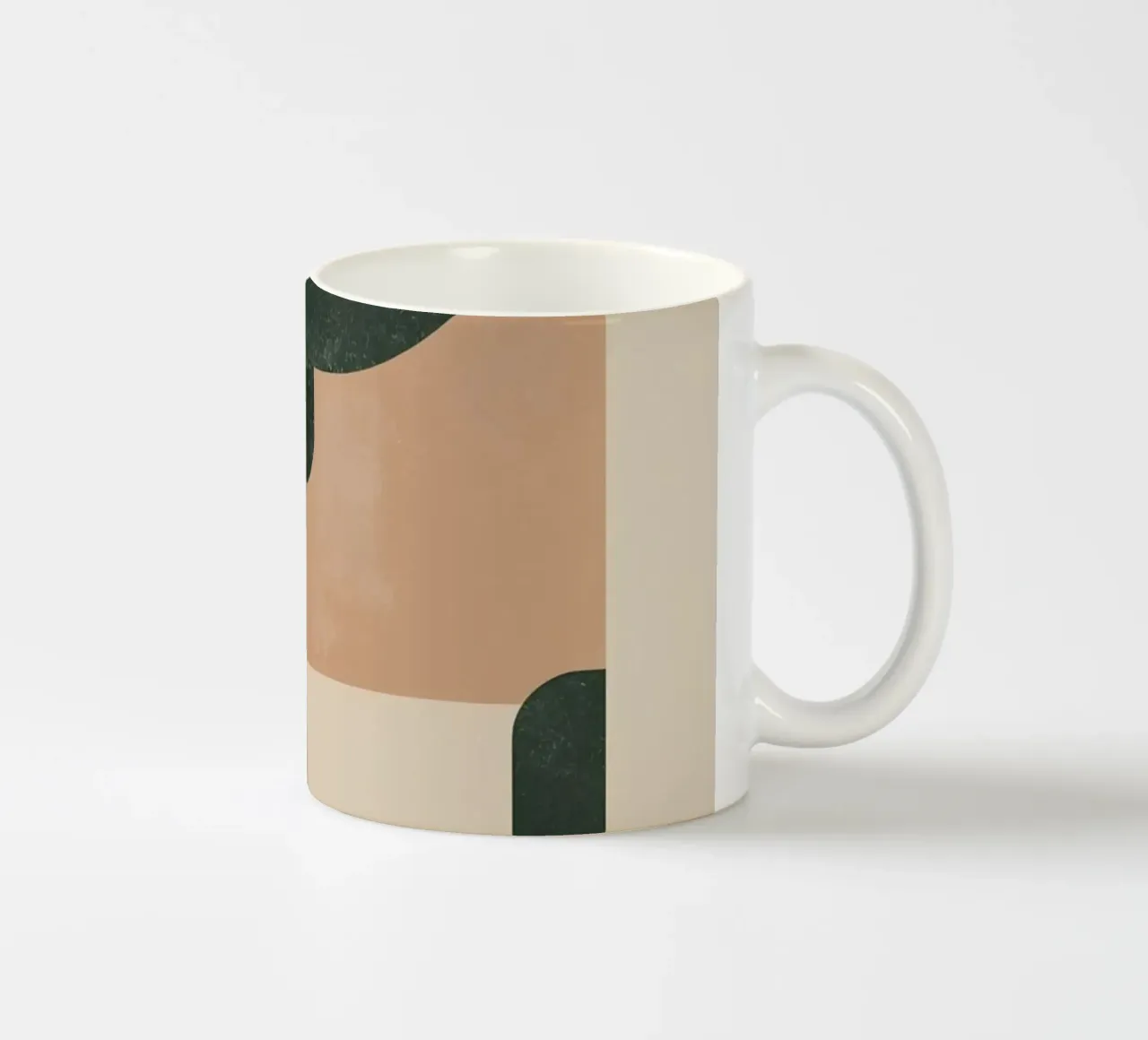 Composición geométrica abstracta con círculos rectángulos taza de cerámica de DesignDoodle