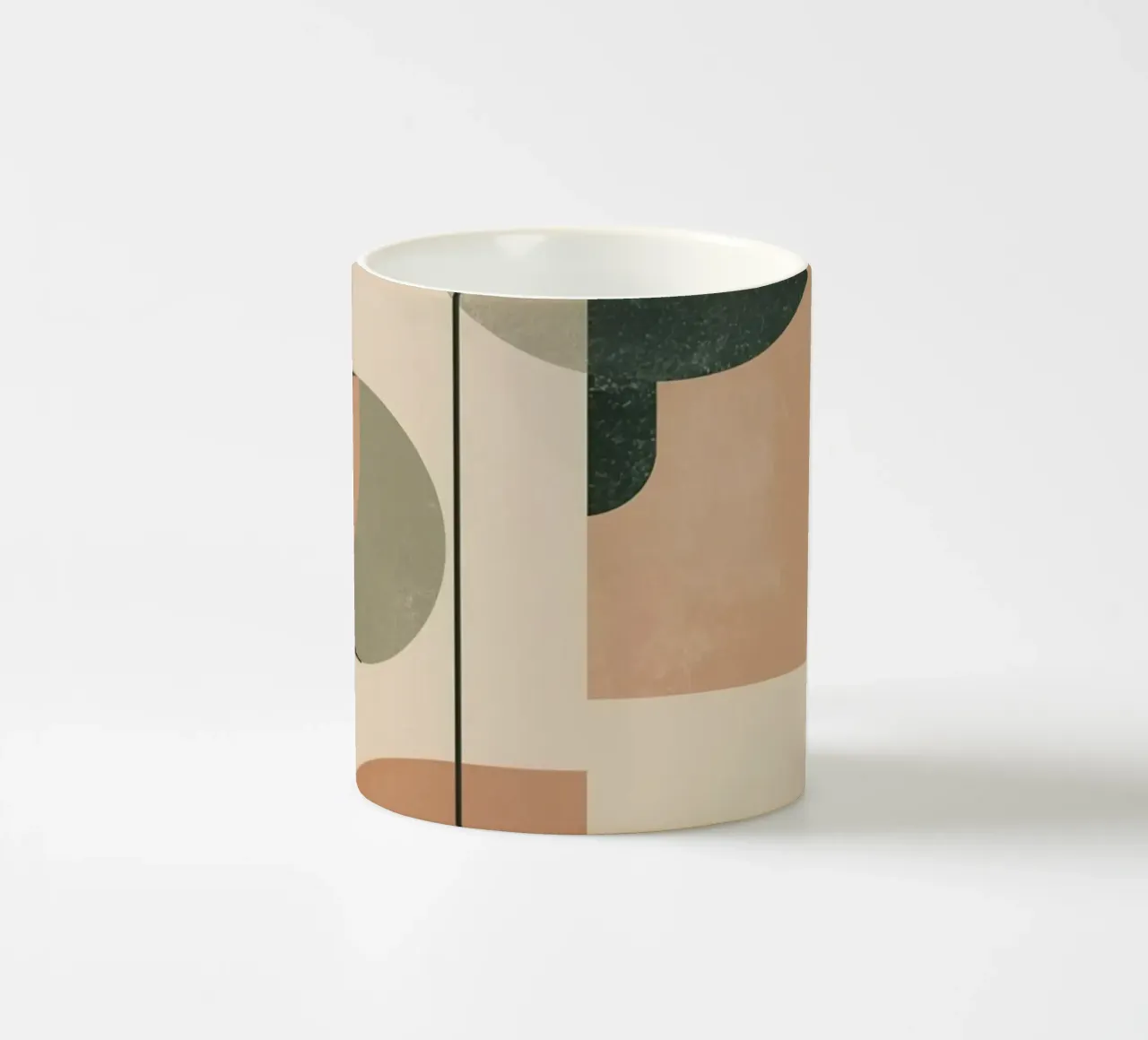 Composición geométrica abstracta con círculos rectángulos taza de cerámica de DesignDoodle