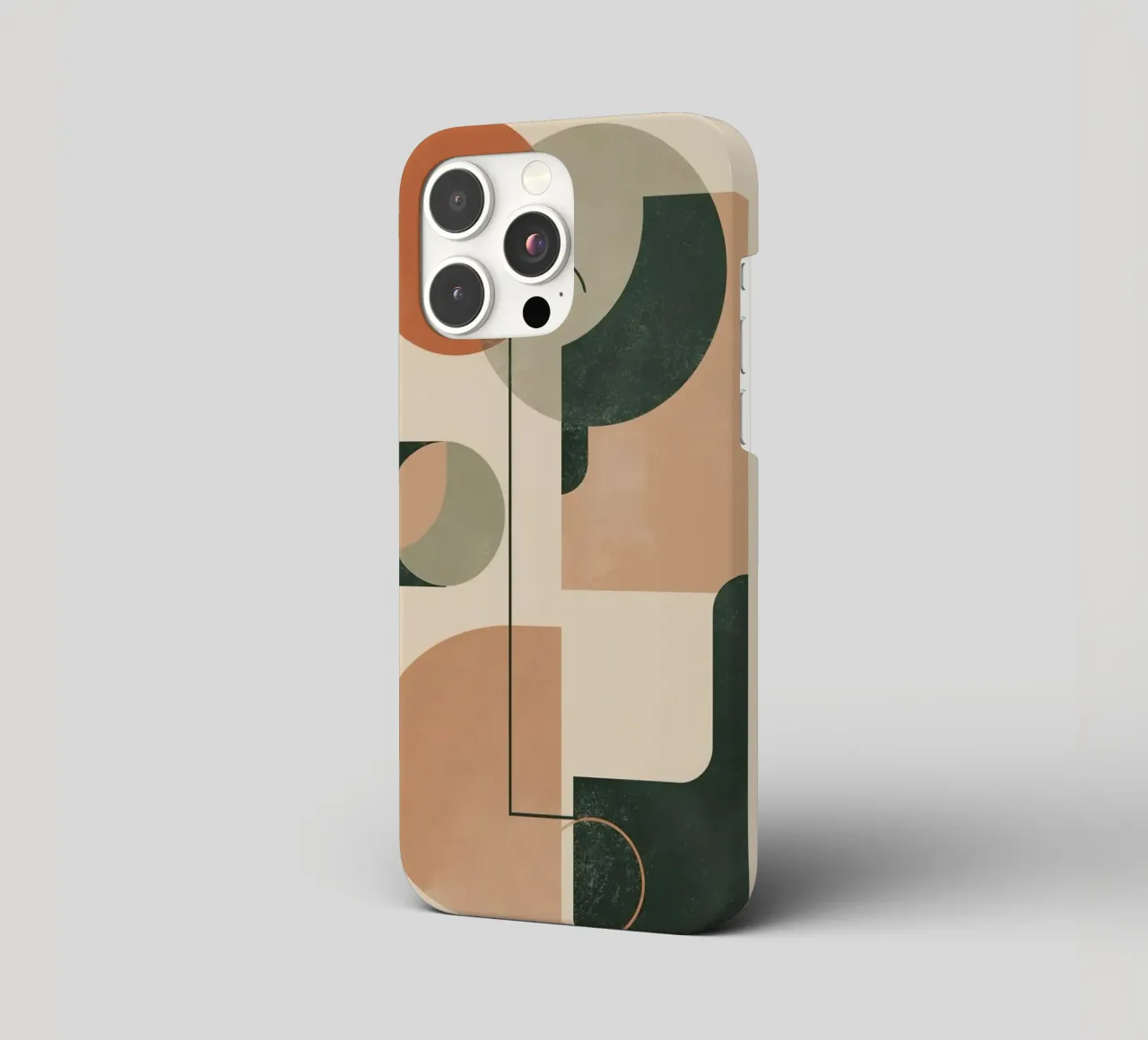 Abstract Geometric Composition with Circles Rectangles iphone case by DesignDoodle