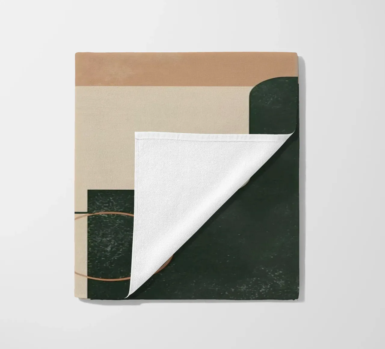 Abstract Geometric Composition with Circles Rectangles beach towel by DesignDoodle