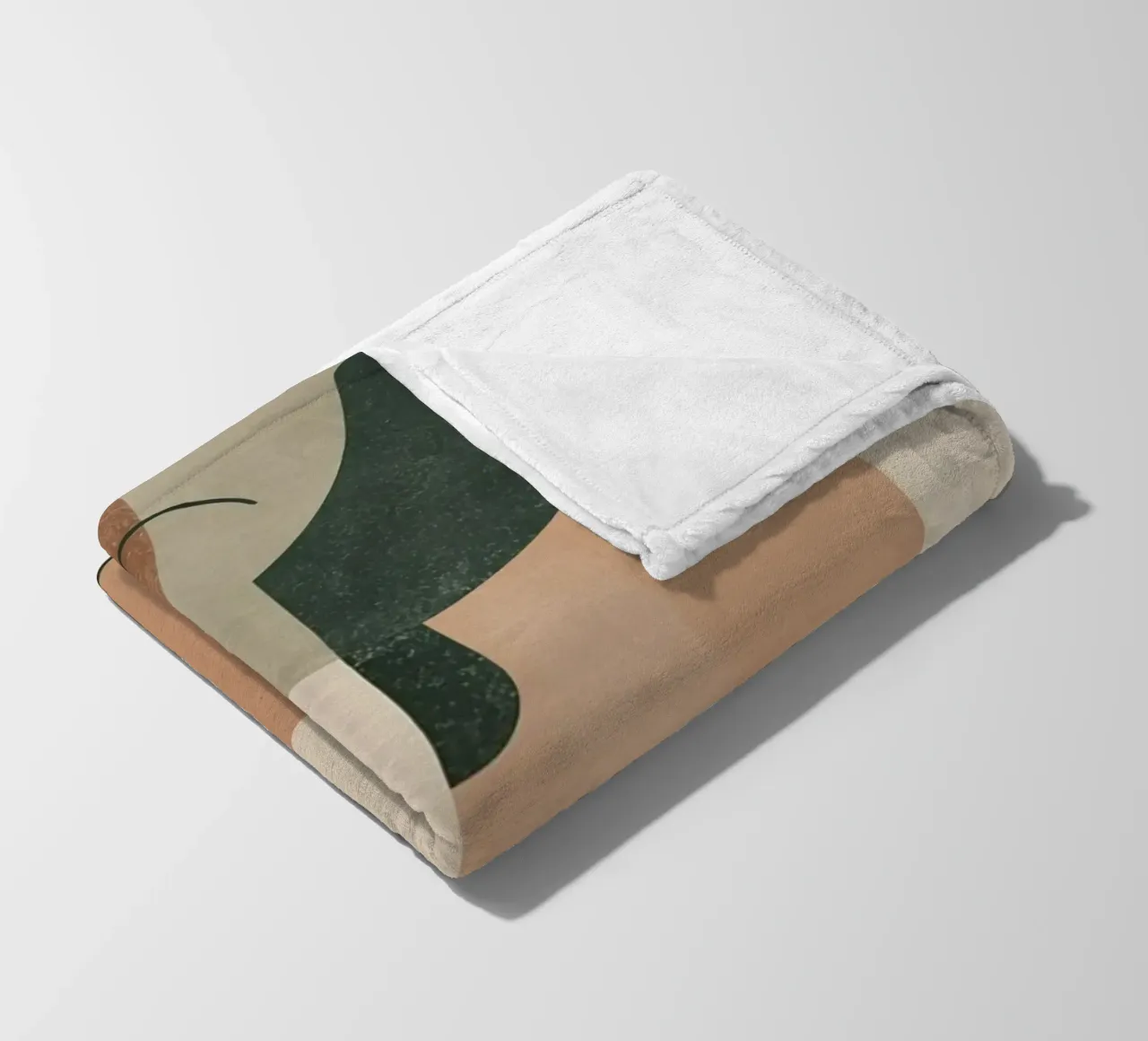 Abstract Geometric Composition with Circles Rectangles fleece blanket by DesignDoodle
