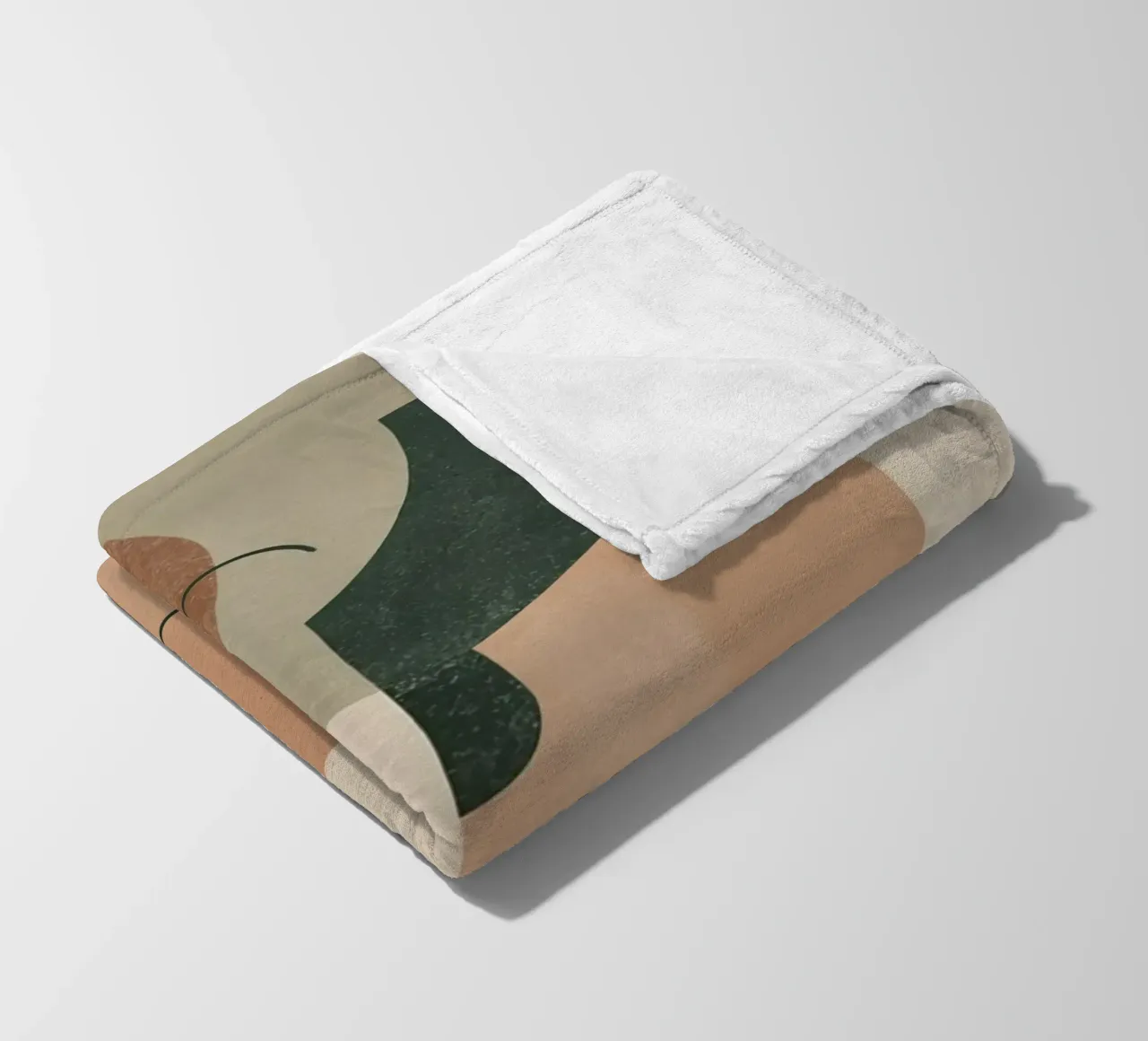Abstract Geometric Composition with Circles Rectangles fleece blanket by DesignDoodle