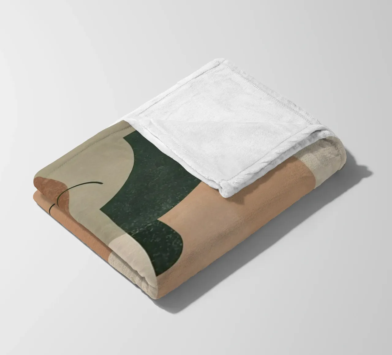 Abstract Geometric Composition with Circles Rectangles fleece blanket by DesignDoodle
