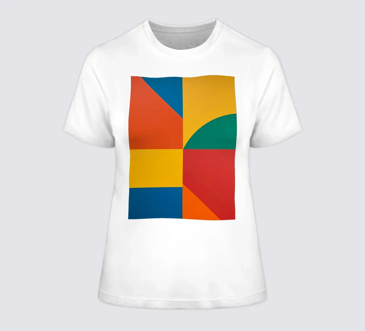 Composición geométrica abstracta con rectángulos de colores camiseta de mujer de DesignDoodle